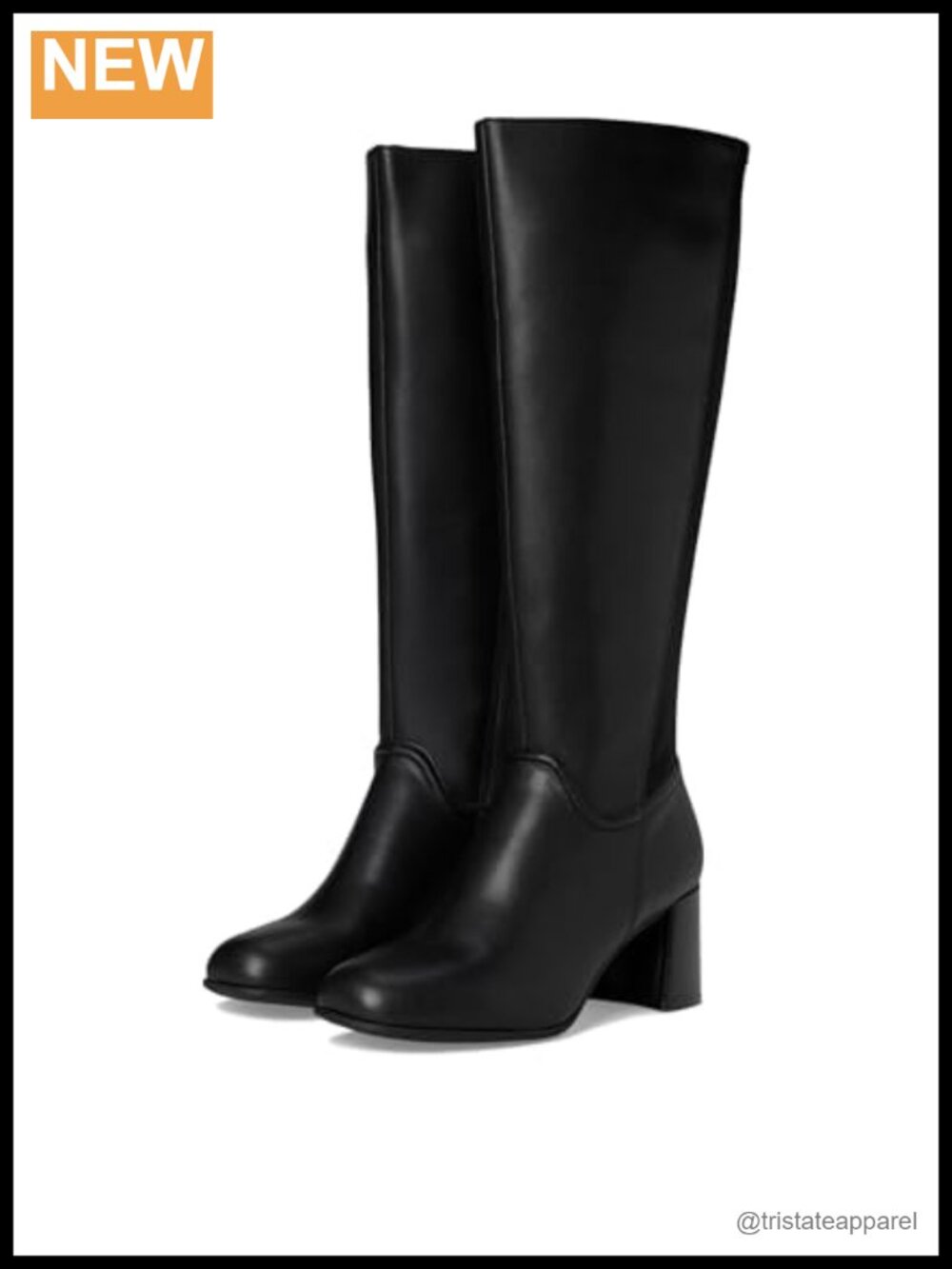 Women's Knee High Leather Hiking Boots Zip Closure Mid-Calf
